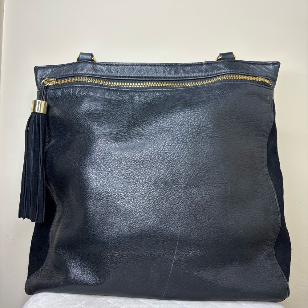 Margot Womens Soft Pebbled Leather Large Black Hobo Bag Handbag Purse